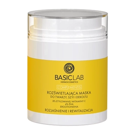 BasicLab - Complementis - Ragyogtató Bőrmaszk Arcra, Nyakra és Dekoltázsra - 50ml
