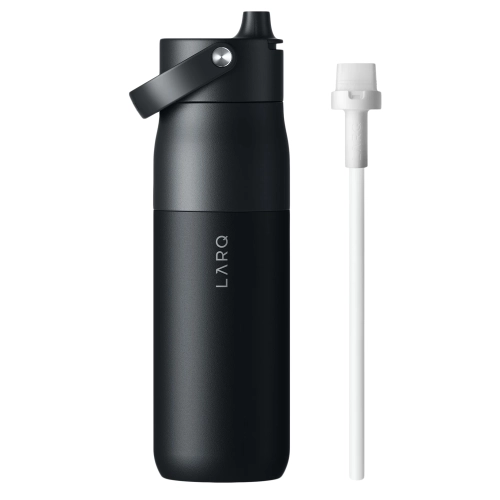 LARQ - Bottle Swig Top - Hőtartó Palack Szívószállal - Obsidian Black - 680ml