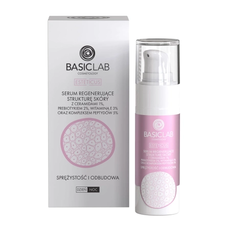 BasicLab - Esteticus - Rugalmasság és Regeneráció - Regeneráló Szérum 1%-os ceramidokkal és 5%-os peptid komplexszel - 30ml