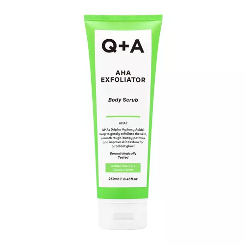 Q+A - AHA Exfoliator Body Scrub - Simító Testpeeling AHA savakkal - 250ml