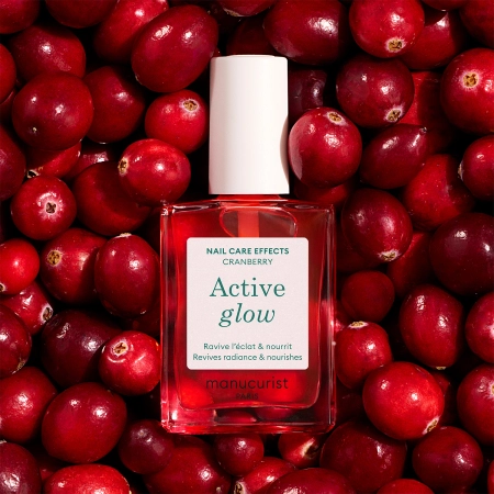 Manucurist - Active - Active Glow - 2 az 1-ben Ápoló Körömlakk - Cranberry - 15ml