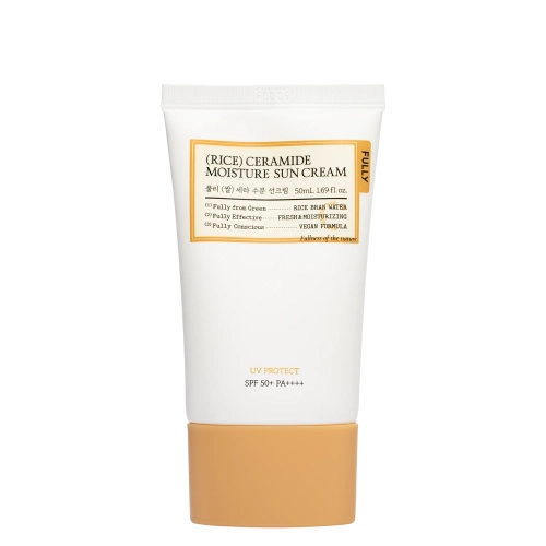 FULLY - Rice Ceramide Moisture Sun Cream SPF50+ PA++++ - Hidratáló Arckrém UV-szűrőkkel - 50ml