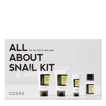 Cosrx - All About Snail Kit 4-Step - Arcápoló Készlet Csiganyálkával