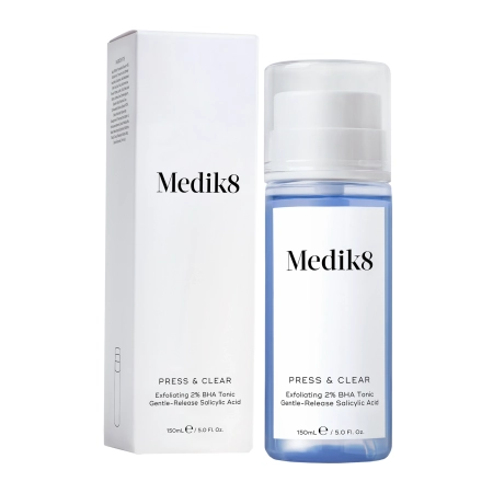 Medik8 - Press&Clear Exfoliating 2% BHA Toner - Hámlasztó Tonik Szalicilsavval - 150ml