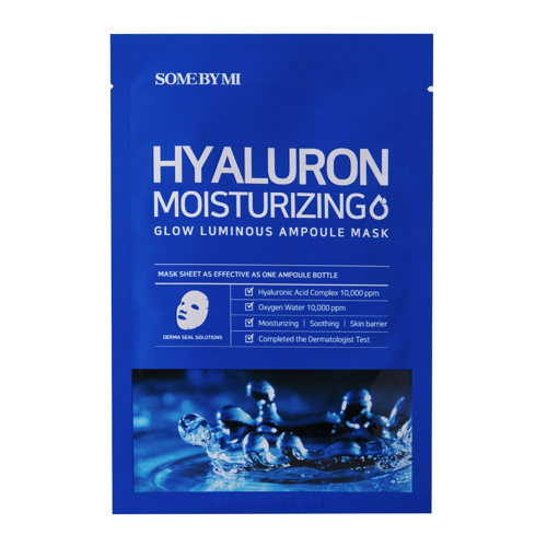 Some By Mi - Hyaluron Moisturizing - Glow Luminous Ampoule Mask - Hidratáló Lapmaszk - 25g