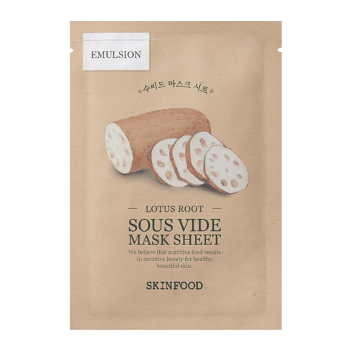 Skinfood - Sous Vide Mask Sheet Lotus Root - Tápláló Fátyolmaszk - 1db/20g
