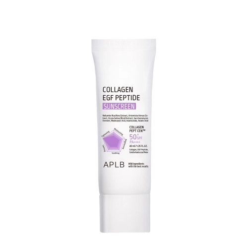 APLB - Collagen EGF Peptide Sunscreen SPF50+ PA++++ - Hidratáló Fényvédő Arckrém - 40ml