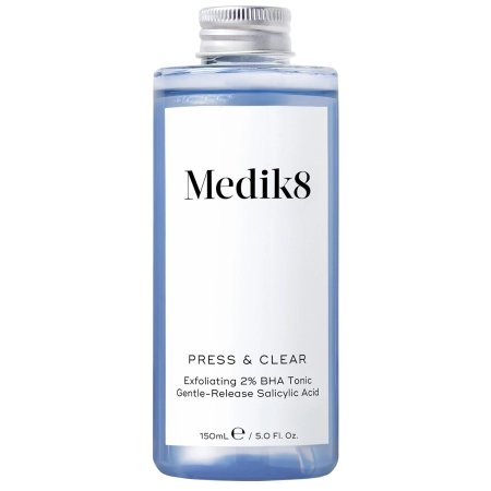 Medik8 - Press&Clear Exfoliating 2% BHA Toner - Hámlasztó Tonik Szalicilsavval - 150ml - Refill