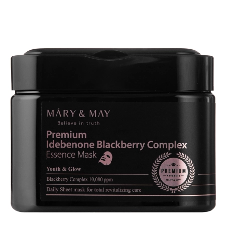 Mary&May - Premium Idebenon Blackberry Complex Essence Mask - Arcmaszk Készlet - 20db.