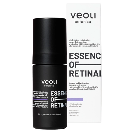 Veoli Botanica - Essence of Retinal - Szilárdító és Világosító Arc- és Nyakszérum 0,06% Retinallal - 30ml