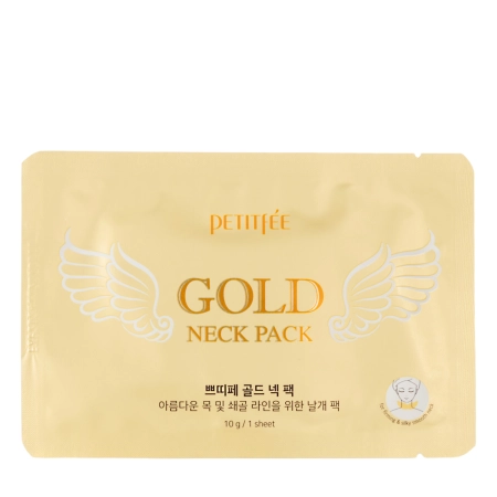 Petitfee - Gold Neck Pack - Hidrogél Nyakmaszk az Öregedés Jelei Ellen - 10g