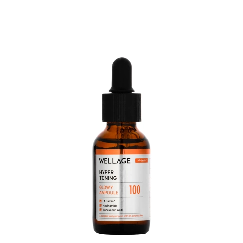 WELLAGE - Hyper Toning Glowy Ampoule - Világosító és Bőrkiegyenlítő Hatású Arc Ampulla - 30ml
