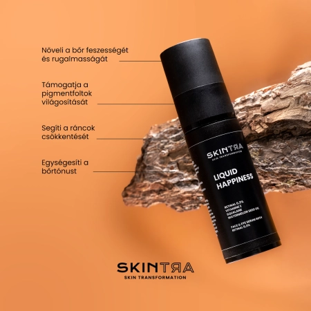 SkinTra - Liquid Happiness - Szérum Arcbőrre és Szem Alá 0,3% Retinallal - 30ml