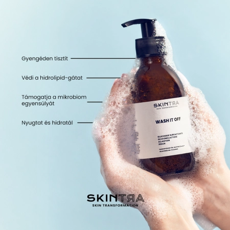 SkinTra - Wash It Off - Glükozid Arctisztító Gél - 200ml