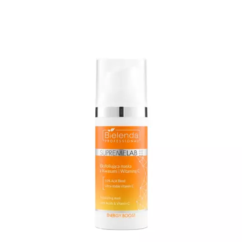 Bielenda Professional - Supremelab - Energy Boost - Hámlasztó Maszk Savakkal és C-vitaminnal - 50g