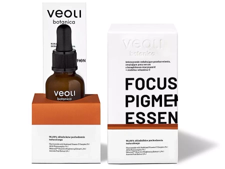 Veoli Botanica - Focus Pigmentation Essence - Intenzív Foltok Elleni és Pórusszűkítő Szérum Niacinamiddal és Stabil C-vitaminnal - 30ml