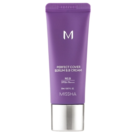 Missha - M Perfect Cover Serum BB Cream SPF50+/PA++++ - Fedő BB Krém-Szérum - No.23 Natural Beige - 20ml