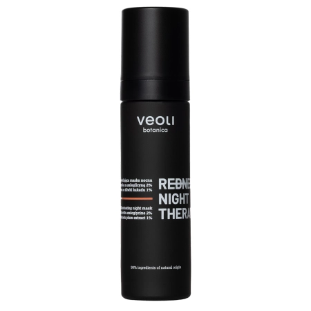 Veoli Botanica - Redness Night Therapy - Bőrnyugtató és Ragyogtató Éjszakai Maszk Érzékeny és Hajszáleres Bőrre - 50ml