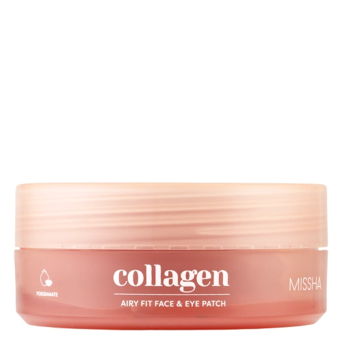 Missha - Airy Fit Collagen Lifting Face & Eye Patch - Szilárdító Hidrogél Tapaszok Kollagénnel - 60db
