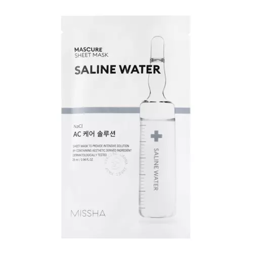 Missha - Mascure AC Care Solution Sheet Mask - Saline Water - Akne Elleni Fátyolmaszk - 28ml
