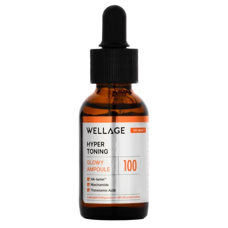 WELLAGE - Hyper Toning Glowy Ampoule - Világosító és Bőrkiegyenlítő Hatású Arc Ampulla - 30ml