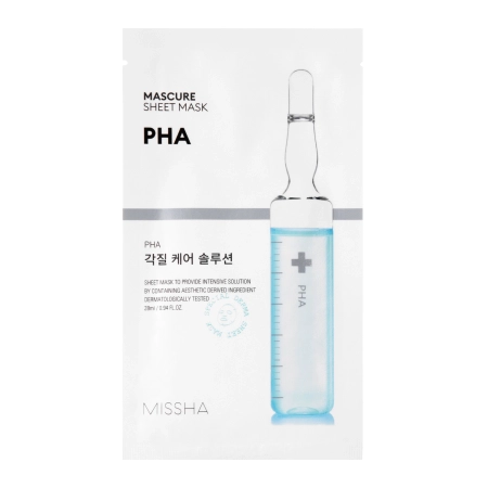 Missha - Mascure Peeling Solution Sheet Mask - PHA - Fátyolmaszk PHA-savval - 28ml