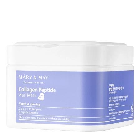 Mary&May - Collagen Peptide Vital Mask - Feszesítő Hatású Arcmaszk Szett - 30db