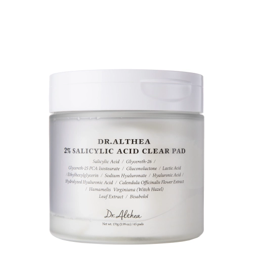 Dr. Althea - 2% Salicylic Acid Clear Pad - Arctisztító Korong 2% Szalicilsavval - 60db