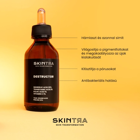SkinTra - Destructor - Egész Évben Használható 24% Savas Peeling - 30ml