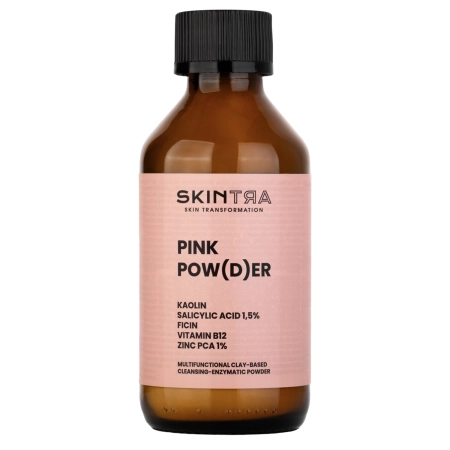 SkinTra - Pink Pow(d)er - Agyag Alapú Multifunkcionális Tisztító és Hámlasztó Enzimes Púder - 40g