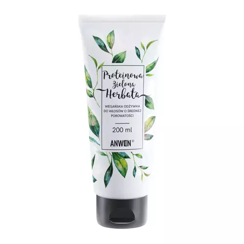 Anwen - Protein Zöldtea - Vegán Hajápoló Közepesen Porózus Hajra - 200ml
