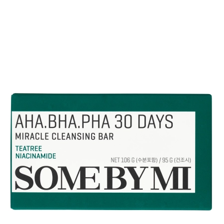 Some By Mi - AHA BHA PHA 30 Days Miracle Cleansing Bar - Arctisztító Szappan AHA/BHA/PHA Savakkal - 95g