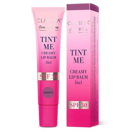Claresa - Tint Me Creamy Lip Balm 3in1 SPF 30 - Színezett Ajakbalzsam SPF30 UV-szűrővel - Granita - 12 ml