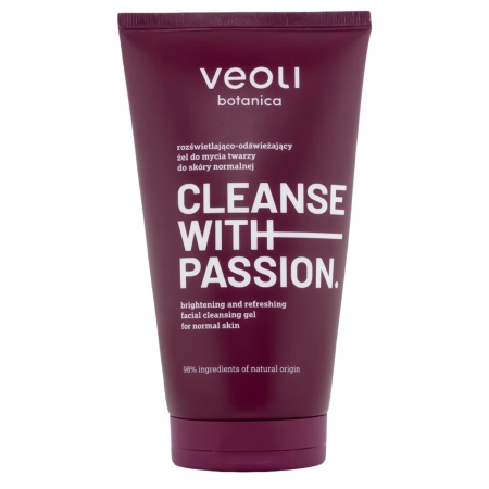 Veoli Botanica - CLEANSE WITH PASSION - Ragyogást Visszaállító és Frissítő Arclemosó Gél Normál Bőrre - 150ml