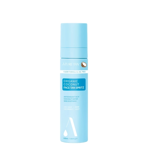Azure Tan - Organic Coconut - Fokozatosan Barnító Arcpermet Kókuszvízzel - 100ml