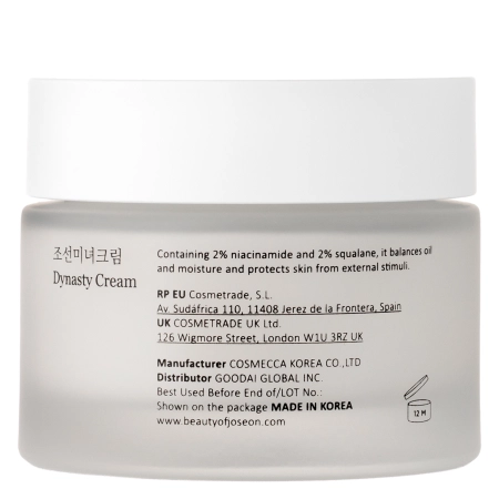 Beauty of Joseon - Dynasty Cream - Gyengéd Hidratáló Arckrém - 50ml