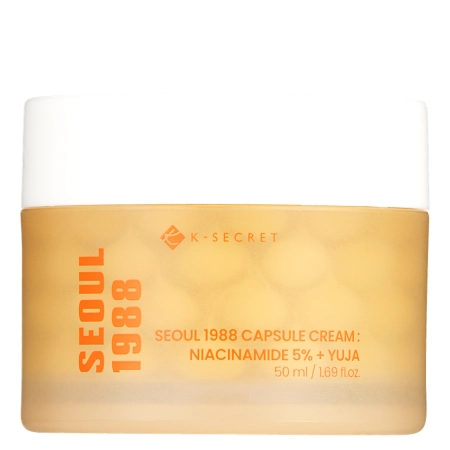 K-SECRET - SEOUL 1988 Capsule Cream: Niacinamide 5% + Yuja - Krém Kapszulákkal - 50ml