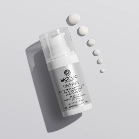 BasicLab - Világosítás és Hidratálás - Peptid Szemkrém a Sötét Karikák és a Táskák Csökkentésére - 15ml
