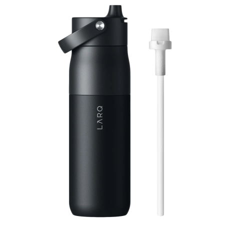 LARQ - Bottle Swig Top - Hőtartó Palack Szívószállal - Obsidian Black - 680ml