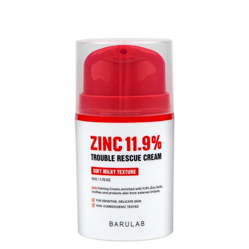 Barulab - Zinc 11.9% Trouble Rescue Cream - Tökéletlenségek Elleni Krém - 50g