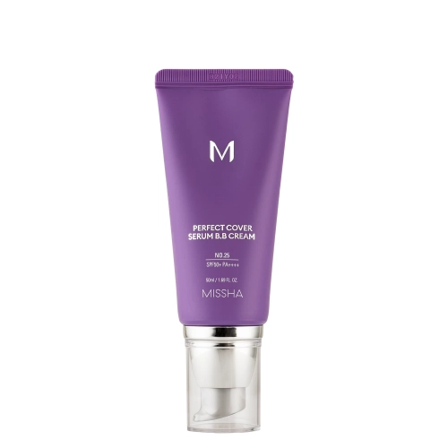 Missha - M Perfect Cover Serum BB Cream SPF50+/PA++++ - Fedő BB Krém-Szérum - No.25 Warm Beige - 50ml
