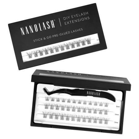 Nanolash - Stick & Go Pre-Glued Lashes - Előre Ragasztott Szempillacsomók - Classy Short - 1 csomag