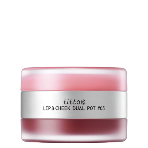 titto - Lip & Cheek Dual Pot - Duó Ajkakra és Orcákra - #05 City Pink/Purple Never Die - 10g