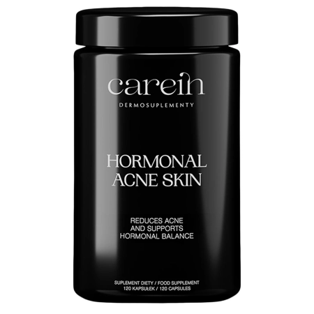 Carein - Hormonal Acne Skin - Étrend-kiegészítő - Pattanáscsökkentés és Hormonháztartás Támogatása - 120kapsz