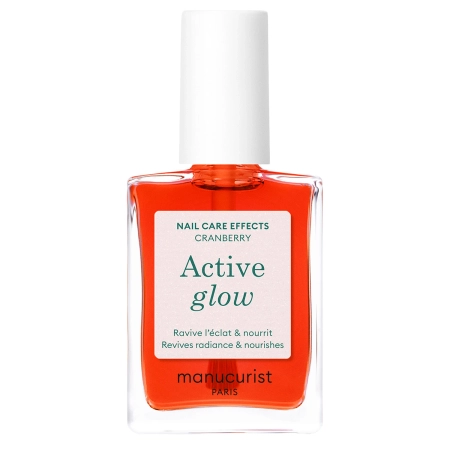 Manucurist - Active - Active Glow - 2 az 1-ben Ápoló Körömlakk - Cranberry - 15ml