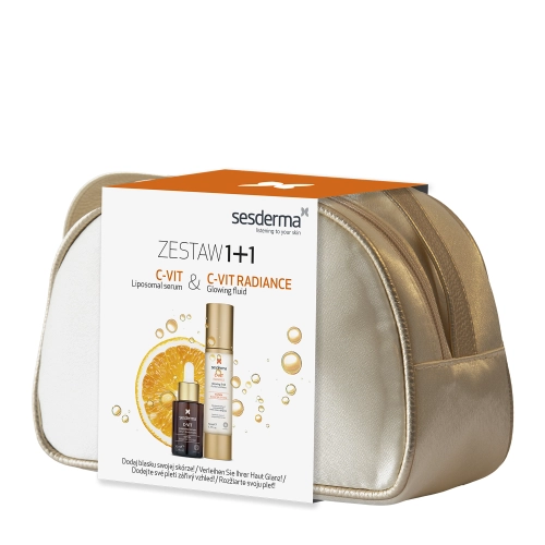 sesderma - C-VIT Set - Szérum + Krém Szett - Kozmetikai Táska - 30ml+50ml