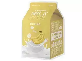 A'pieu - Milk One Pack Mask - Banán - Tápláló Fátyolmaszk - 21g