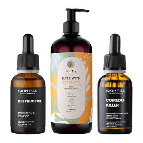 SkinTra x HairTry Készlet - A Hámlasztás Ereje