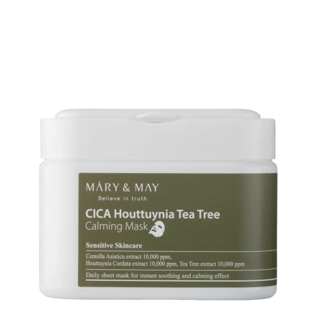 Mary&May - Cica Houttuynia Tea Tree Calming Mask - Bőrnyugtató Arcmaszk Szett - 30db.
