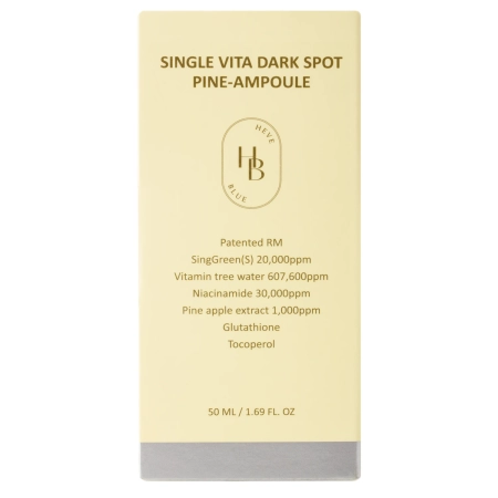 HEVEBLUE - Single Vita Dark Spot Pine-Ampoule - Hiperpigmentáció Elleni Ampulla - 50ml